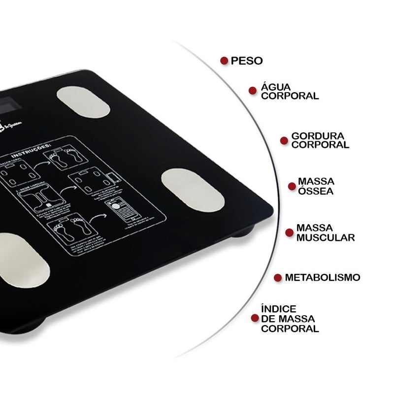 Balança Digital Bioimpedância para sua saúde